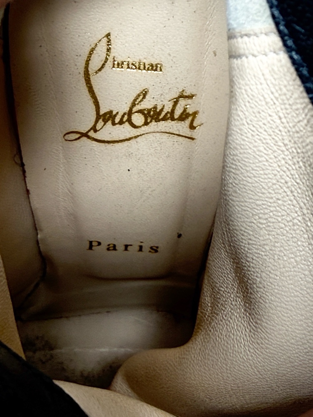 Christian Louboutin Gaetanina Black Leather Suede Almond Toe Ankle Boots Size 40 - Picture 9 of 10